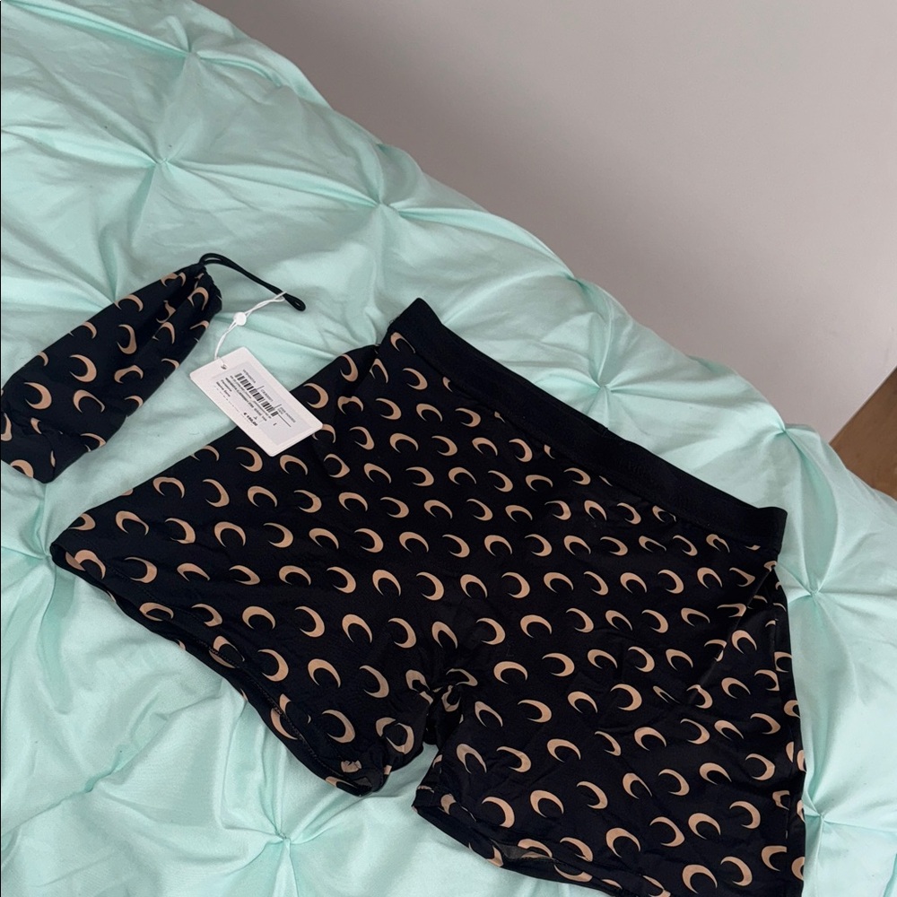 100% Authentic Brand New Marine Serre Black Shorts Size L